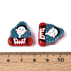 Printed Opaque Resin Beads&nbsp;RESI-N043-17A