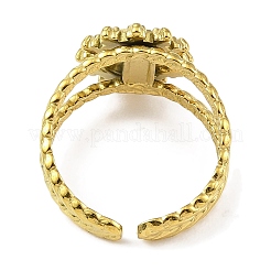 304 Stainless Steel Enamel Open Cuff Rings for Women&nbsp;RJEW-F166-45G-02
