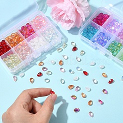 320Pcs 8 Colors Transparent Glass Beads&nbsp;GGLA-YW0004-63