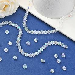 Handmade Glass Faceted Bicone Beads&nbsp;GB6mmC28-AB