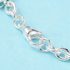304 Stainless Steel Flat Round Charm Bracelets with Cable Chains for Women&nbsp;BJEW-G669-25S