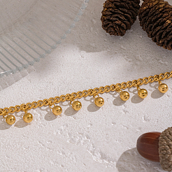 Minimalist 304 Stainless Steel Round Beads Charm Bracelets&nbsp;KO3660