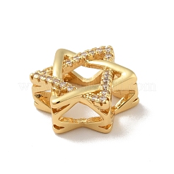 Brass Micro Pave Cubic Zirconia Pendants&nbsp;KK-B059-13G