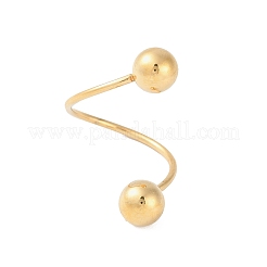 Ion Plating(IP) 304 Stainless Steel Round Open Cuff Rings&nbsp;RJEW-S418-06G