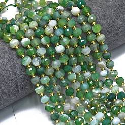 Natural Banded Agate Beads Strands&nbsp;G-K389-E18-01