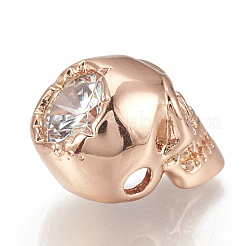 Brass Cubic Zirconia Beads&nbsp;ZIRC-Q015-112RG