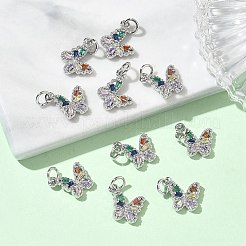 SHEGRACE Brass Pave Clear Cubic Zirconia Pendants&nbsp;XGRQ3Q921-628P-A