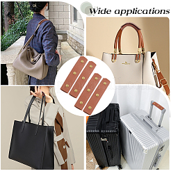 4Pcs Rectangle PU Leather Bag Handles Protective Sleeve&nbsp;FIND-GF0006-48A