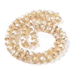 Electroplate Transparent Glass Beads Strands&nbsp;EGLA-I018-AB04