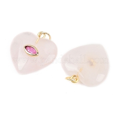 Natural Rose Quartz Pendants&nbsp;G-Z134-04C