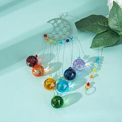 Crystals Chandelier Suncatchers Prisms Chakra Hanging Pendant&nbsp;AJEW-Q142-02