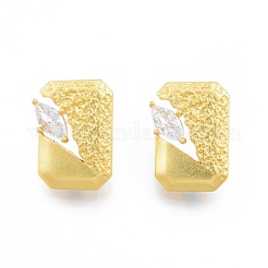 Rack Plating Brass Stud Earring Finding&nbsp;KK-F841-10MG