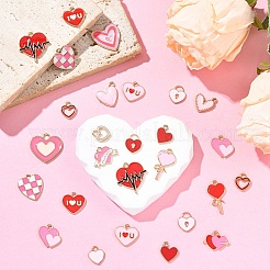 40Pcs 20 Styles Alloy Enamel Charms&nbsp;ENAM-YW0006-86