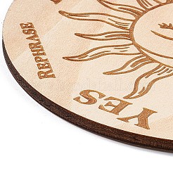 Wooden Carved Cup Mats&nbsp;AJEW-P103-01B