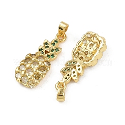 Brass Micro Pave Cubic Zirconia Pendants&nbsp;KK-C093-27B-G