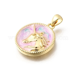 Brass Enamel Pendants&nbsp;KK-U072-23G