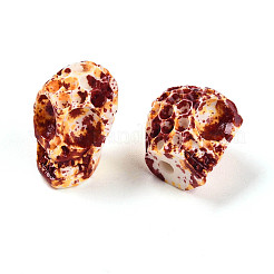 Spray Painted Resin Beads Strands&nbsp;RESI-N041-01B