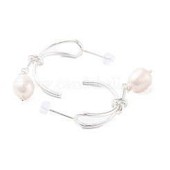 Natural Pearl Ear Studs&nbsp;EJEW-P256-30P