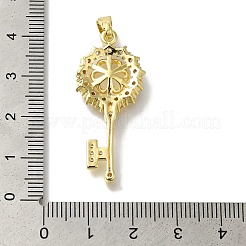 Rack Plating Brass Micro Pave Clear Cubic Zirconia Pendant Settings&nbsp;KK-H485-04G