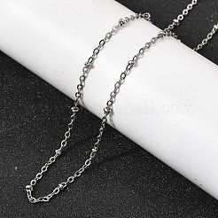 1.5MM Women's 304 Stainless Steel Satellite Chains Necklaces&nbsp;NJEW-A067-01P