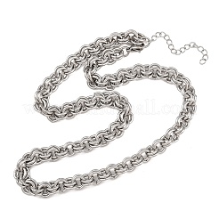 7MM 304 Stainless Steel Double Link Chain Necklaces for Women&nbsp;SA-H001-24P