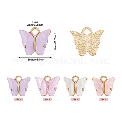 20Pcs 4 Colors Acrylic Charms&nbsp;MACR-TA0002-55B