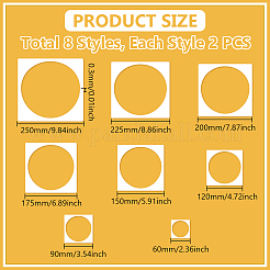16Pcs 8 Sizes PP Plastic Hollow Out Drawing Painting Stencils Templates&nbsp;DIY-WH0699-92A