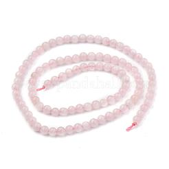 Natural Rose Quartz Round Beads Strands&nbsp;G-P072-05-4mm