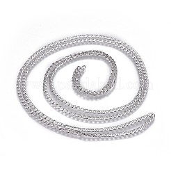 Non-Tarnish 3.28 Feet 304 Stainless Steel Curb Chains&nbsp;X-CHS-G005-B-01P