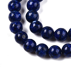 Dyed Natural White Jade Beads Strands&nbsp;G-T140-4mm-B12