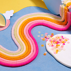 8 Strands Imitation Jelly Handmade Polymer Clay Beads Strands&nbsp;CLAY-TA0001-47A