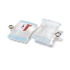Christmas Theme Transparent Resin Pendants&nbsp;RESI-E022-01P-03