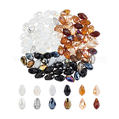 3Bags 3 Colors  Transparent Glass Beads  Segmented Multi-Color Beads&nbsp;GLAA-PH0003-36B