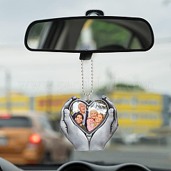 3 Style Alloy Heat Transfer Sublimation Hanging Blank Pendant Decorations&nbsp;HJEW-FH0001-56