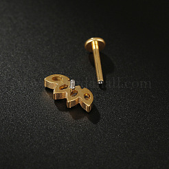 G23 Titanium Micro Pave Clear Cubic Zirconia Internally Threaded Labrets&nbsp;WGF680D-06