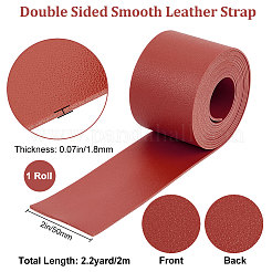 2M Flat Double Face Lychee Pattern Imitation Leather Band&nbsp;LC-WH0010-01C-03