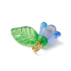 11Pcs Transparent Acrylic Flower Pendants&nbsp;PALLOY-JF03585
