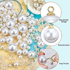 ABS Plastic Imitation Pearl Charms&nbsp;OACR-SZ0002-08A