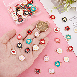 60Pcs 10 Styles Alloy Enamel Charms&nbsp;ENAM-PH0002-84