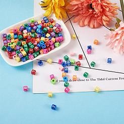 Mixed Color Acrylic Enamel Beads&nbsp;SACR-TA0001-08
