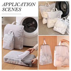3Pcs 3 Styles Polyester Mesh Zipper Laundry Bags with Handles&nbsp;ABAG-TA0002-19