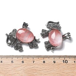 Cherry Quartz Glass Pendant&nbsp;G-H083-02AS-10