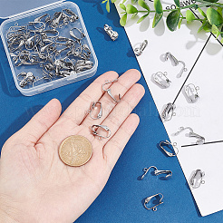 50Pcs 304 Stainless Steel Clip-on Earrings Findings&nbsp;STAS-UN0041-08