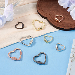 8Pcs 8 Colors Zinc Alloy Screw Carabiner Lock Charms&nbsp;FIND-TA0009-81