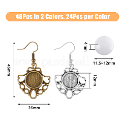 DIY Blank Dome Earring Making Kit&nbsp;DIY-DC0001-94