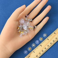 Brass Bullet Clutch Bullet Clutch Earring Backs with Pad&nbsp;KK-FS0001-43