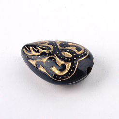 Teardrop Plating Acrylic Beads&nbsp;PACR-Q102-151B