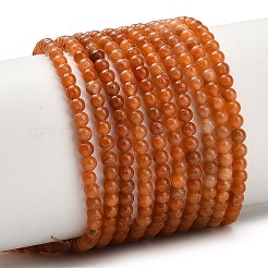 Natural Red Aventurine Beads Strands&nbsp;G-Z116-A24-3mm
