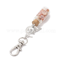 Glass Wishing Bottle with Gemstone Chip inside Pendant Decorations&nbsp;GG-CJ47ED