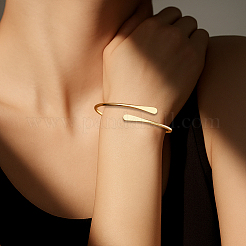 4Pcs 2 Colors Alloy Plain Bangles for Women&nbsp;BJEW-GO0001-04